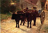 Edward Henry Potthast Famous Paintings - The Ox Cart